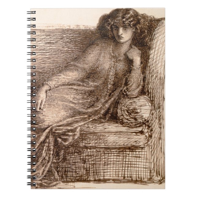 Cuaderno Señora Jane Morris Reclining en un sofá (Frente)
