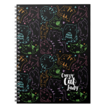 Señora loca Colorful Cartoon Pattern Gift del gato