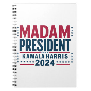 Cuaderno Señora Presidenta Kamala Harris 2024 Votación demó