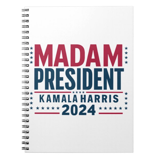 Cuaderno Señora Presidenta Kamala Harris 2024 Votación demó (Frente)