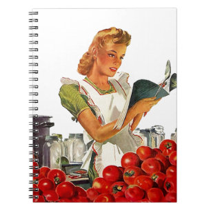 Cuaderno Señora retra Home Canning Recipes del vintage del