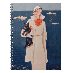 Cuaderno Señora Vintage En El Océano Perro Terrorista De Es