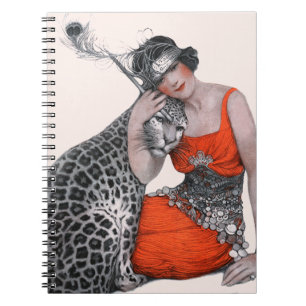 Cuaderno Señora y leopardo