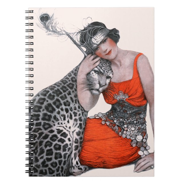 Cuaderno Señora y leopardo (Frente)