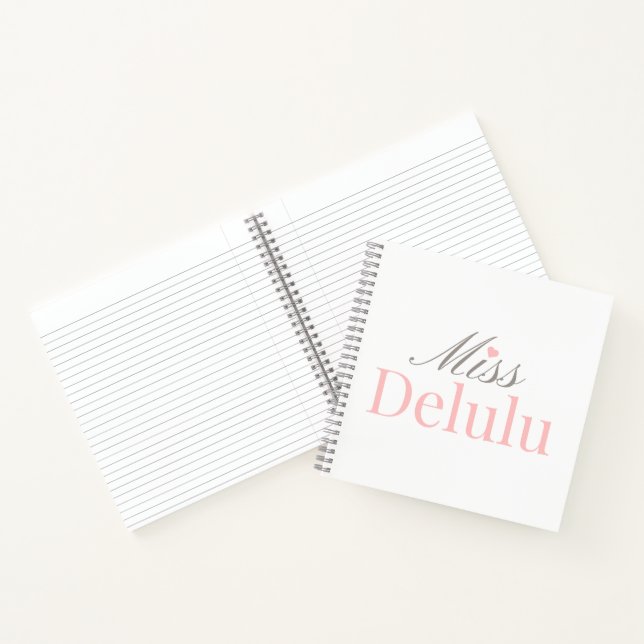 Cuaderno Señorita Delulu, Regalo divertido con estética ros (Interior)