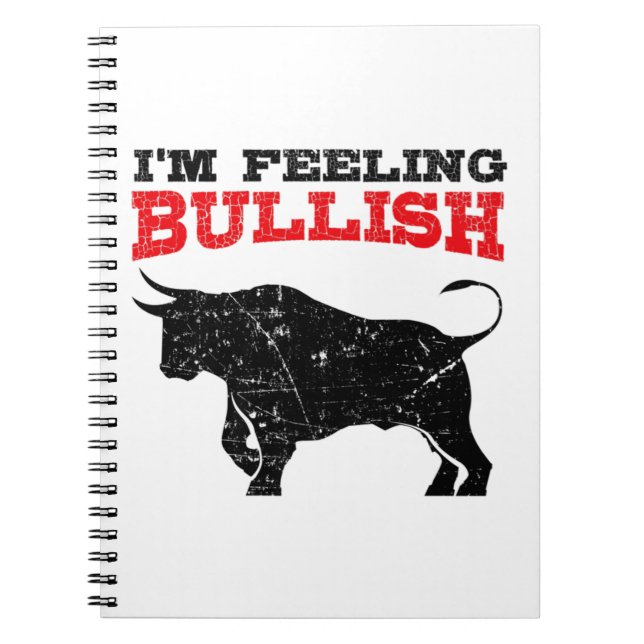 Cuaderno Sensación de Bullish Bull Trading Stock Market (Frente)