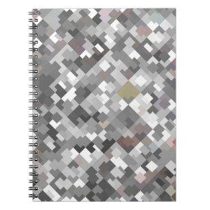 Cuaderno Sensación de fondo gris de mosaico abstracto y bri