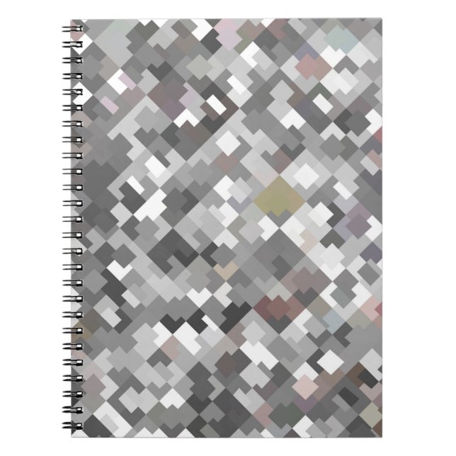 Cuaderno Sensación de fondo gris de mosaico abstracto y bri (Frente)