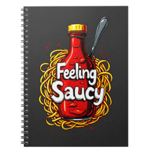 Cuaderno Sensación de Saucy - Impresión de Ketchup de tomat