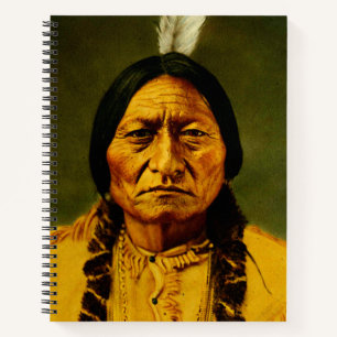 Cuaderno Sentando a Bull Nativo Nativo Primer Jefe