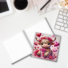 Cuaderno Sentido dulce Highland Cow Valentines