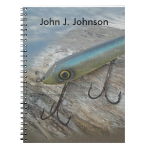 Cuaderno Señuelo antiguo de la pesca de Slapper de la