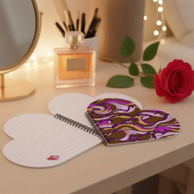 Cuaderno Sepia Abstract Pebble Bean Repeating Pattern (Subido por el creador)