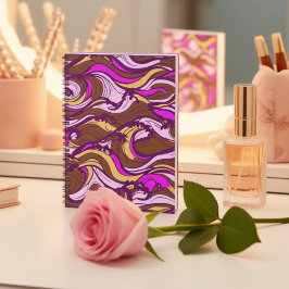 Cuaderno Sepia Abstract Pebble Bean Repeating Pattern