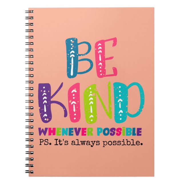 Cuaderno Ser amable siempre que sea posible (Frente)