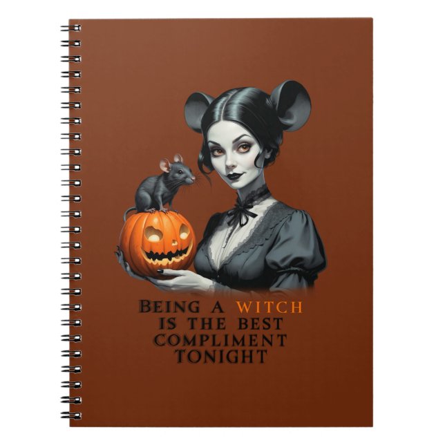 Cuaderno Ser bruja es el mejor cumplido esta noche. (Frente)