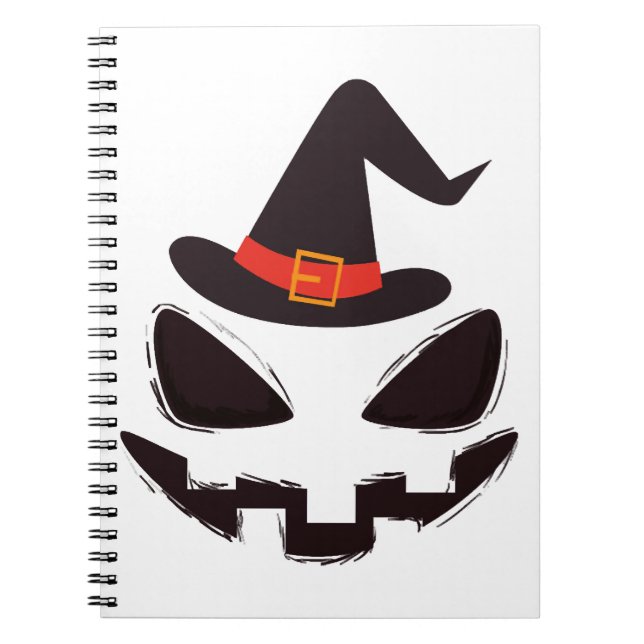 Cuaderno ser camiseta de halloween de bruja para halloween (Frente)