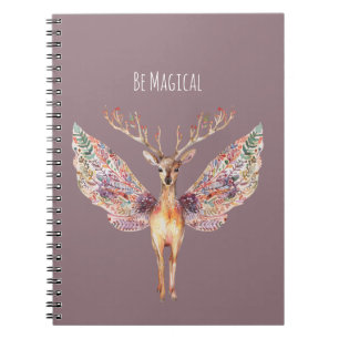 Cuaderno Ser Ciervo Mágico Alas Moradas