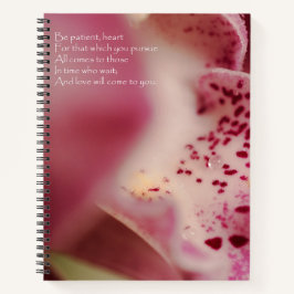 Cuaderno Ser corazón de paciente - orquídeas