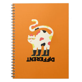 Cuaderno Ser diferentes diseños divertidos de gato fundido