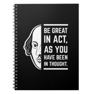 Cuaderno Ser Excelente En Acto Shakespeare Thespian Cita