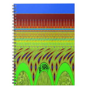 Cuaderno Ser feliz regalo del motivo de polka colorido