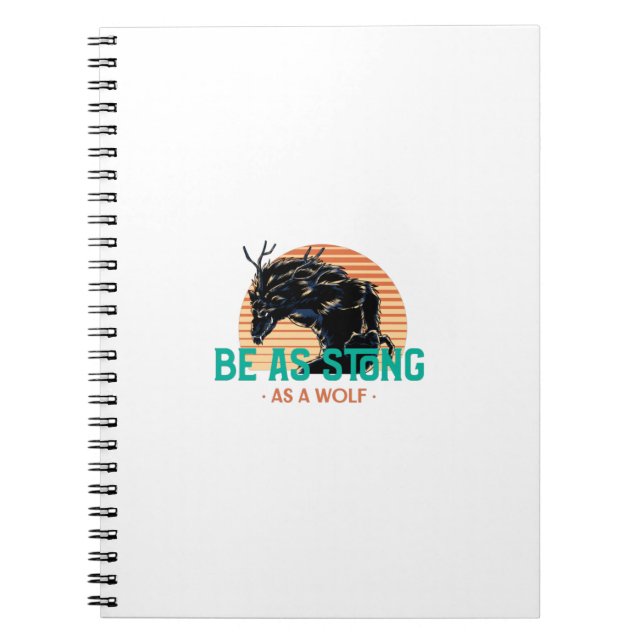 Cuaderno Ser fuerte como un lobo (Frente)
