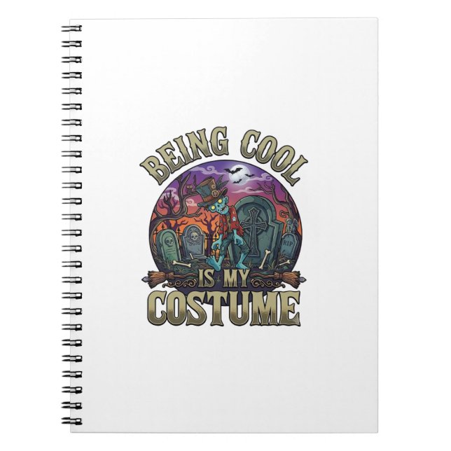 Cuaderno Ser Genial Es Disfraz Cementerio de Zombies de Hal (Frente)