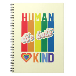 Cuaderno Ser humano y amable - Inspirado en el arcoiris vin