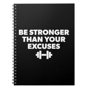 Cuaderno Ser Más Fuerte Que Tus Excusas - Motivación De Tra