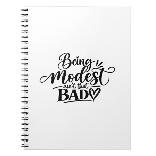 Cuaderno Ser modesto no está tan mal (Frente)