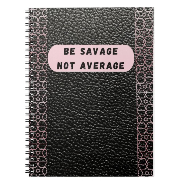 Cuaderno ser salvaje no promedio (Frente)