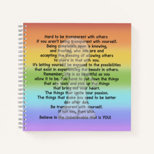 Cuaderno Ser transparente