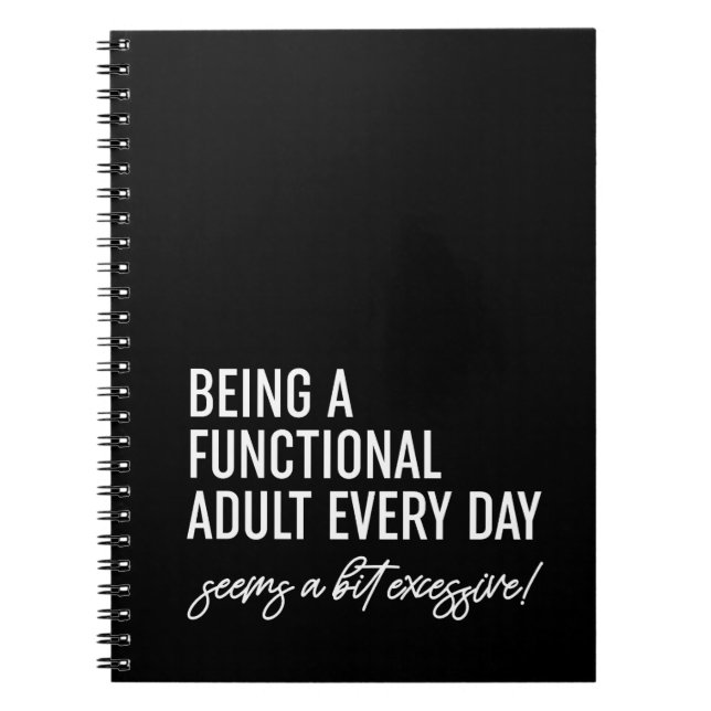 Cuaderno Ser un adulto funcional todos los días (Frente)