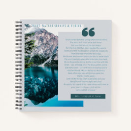 Cuaderno Seraphim personalizado de la confianza en la natur
