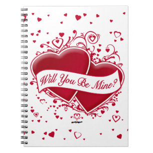 Cuaderno ¿Serás Mío? Corazones rojos