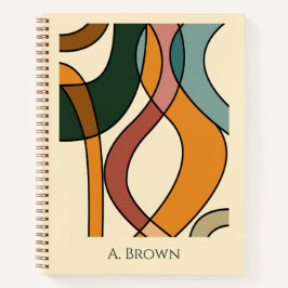 Cuaderno Serena Sabana Suave Abstracta Terrosa Personalizad