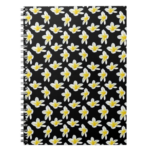 Cuaderno Serenata de primavera: Frangipani Amarillo sobre N (Frente)