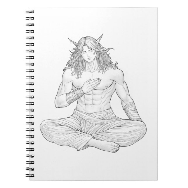 Cuaderno Serene Elf Warrior | Fantasy Anime Character Art (Frente)