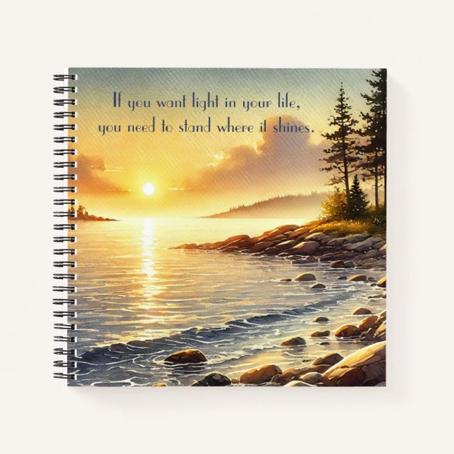 Cuaderno Serene Lake & Quote (Anverso)