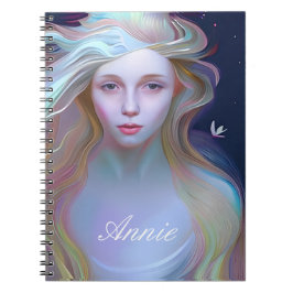 Cuaderno Serene mujer con lágrimas en el ojo personalizada
