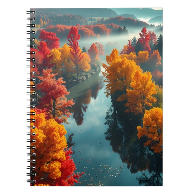 Cuaderno Serene River Shore Reflection Nature Art  (Frente)