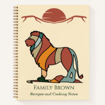 Serene Savanna Kind Lion Abstract Modern Recipe