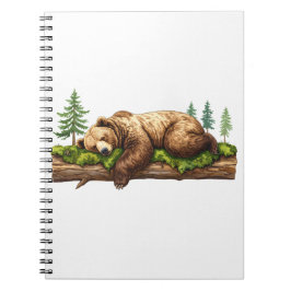 Cuaderno Serene Sleeping Bear Woodland Nature Journal