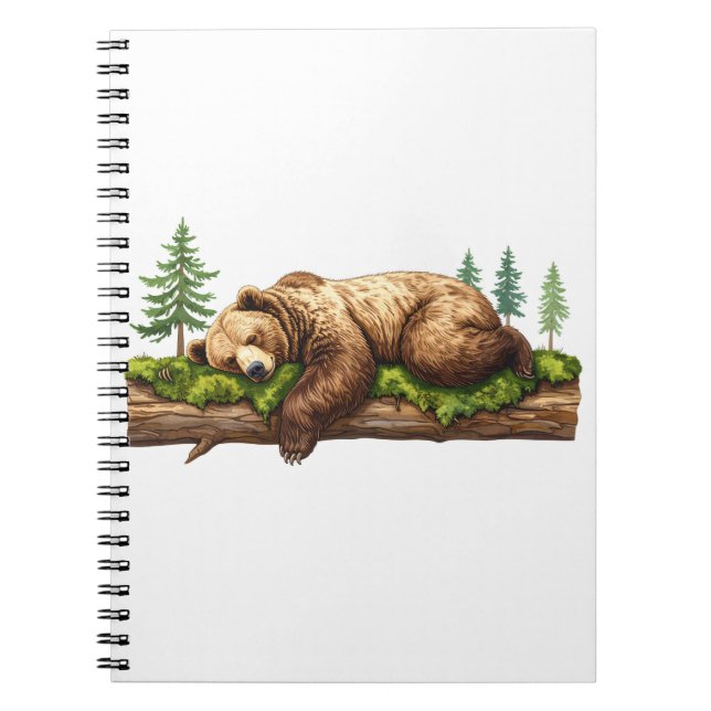 Cuaderno Serene Sleeping Bear Woodland Nature Journal (Frente)