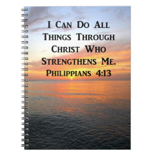 CUADERNO SERENE SUNRISE PHILIPPIANS 4:13 FOTO SCRIPTURE