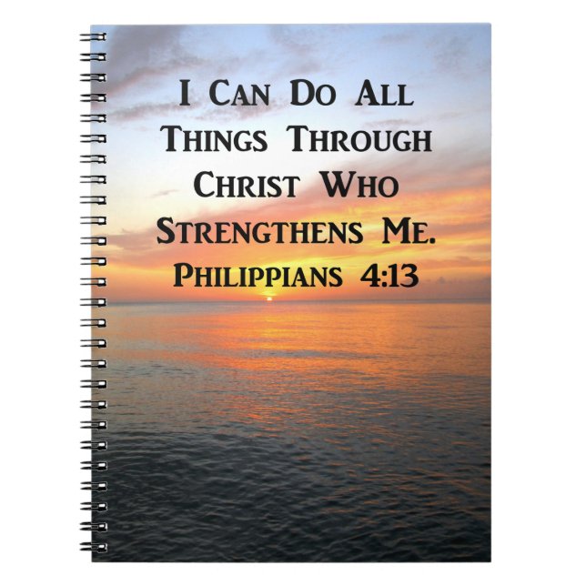 CUADERNO SERENE SUNRISE PHILIPPIANS 4:13 FOTO SCRIPTURE (Frente)