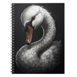 Cuaderno "Serene Swan" Floral Art Spiral Notebook