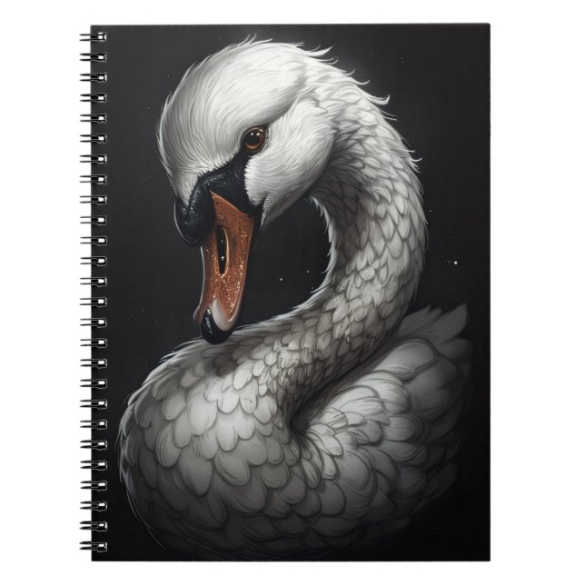 Cuaderno "Serene Swan" Floral Art Spiral Notebook (Frente)