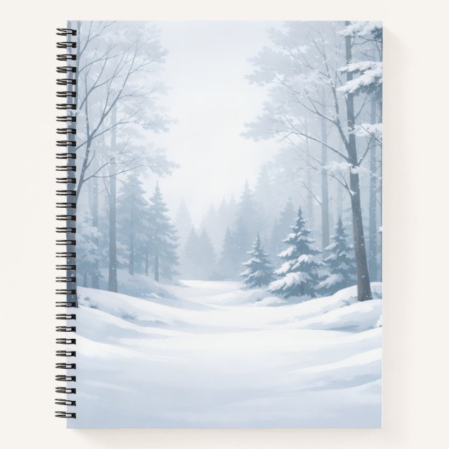 Cuaderno Serene Winter Forest Spiral Notebook (Anverso)